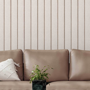 Papier peint texture murale à rainures beige naturel