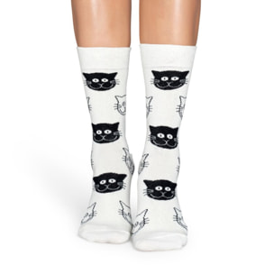 Calcetines cat white