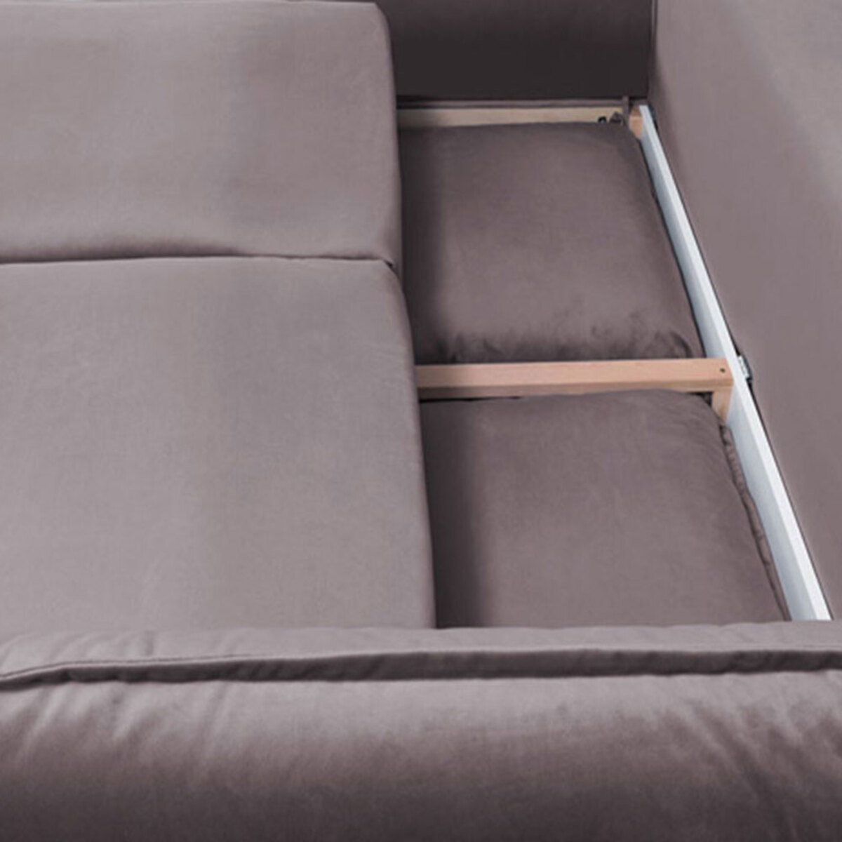 Canapé Velours Droit Convertible Verduro - 3 Places