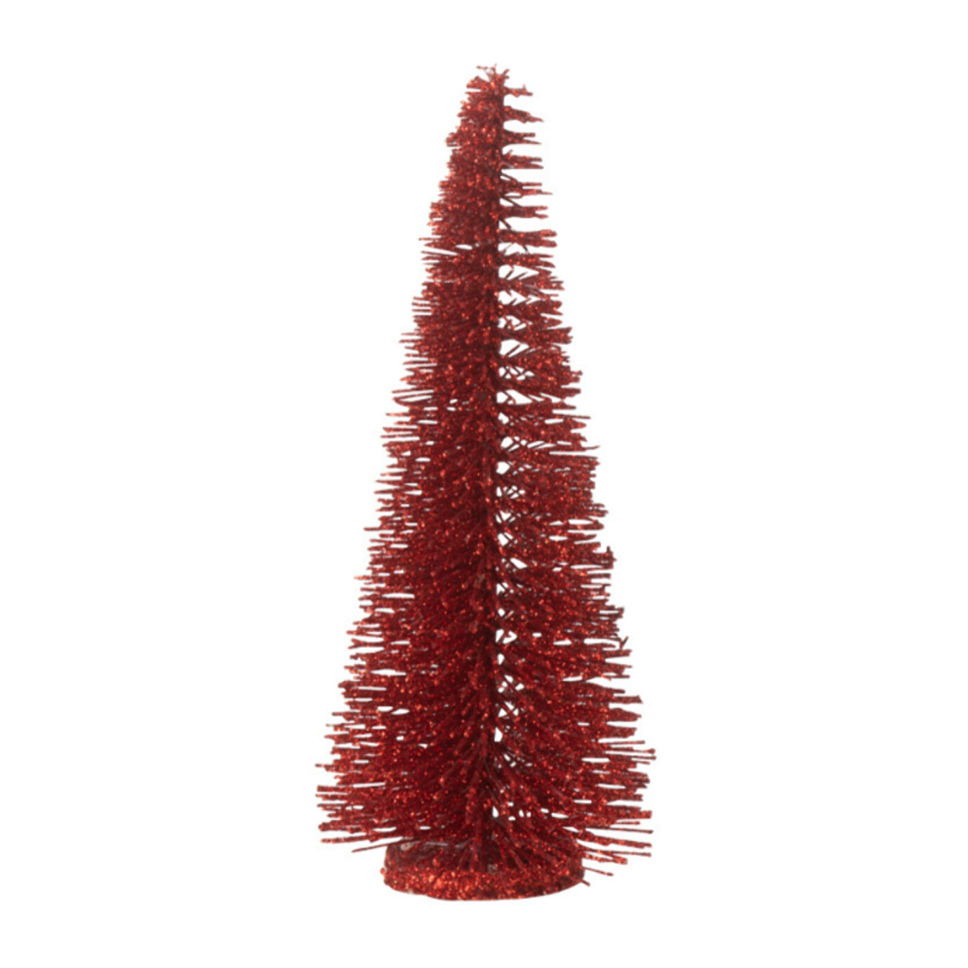 J-Line décoration Sapin De Noël Paillettes - plastique - rouge - small