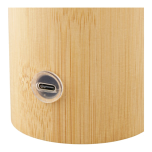 Lampada da tavolo Stafford ricaricabile in bambù e bianco