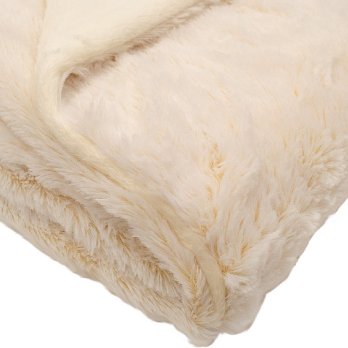 Couverture snow doublée Microdoux - Ecru