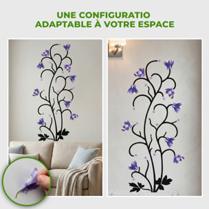 Stickers Muraux décoration adhésifs Fleurs Ancolies