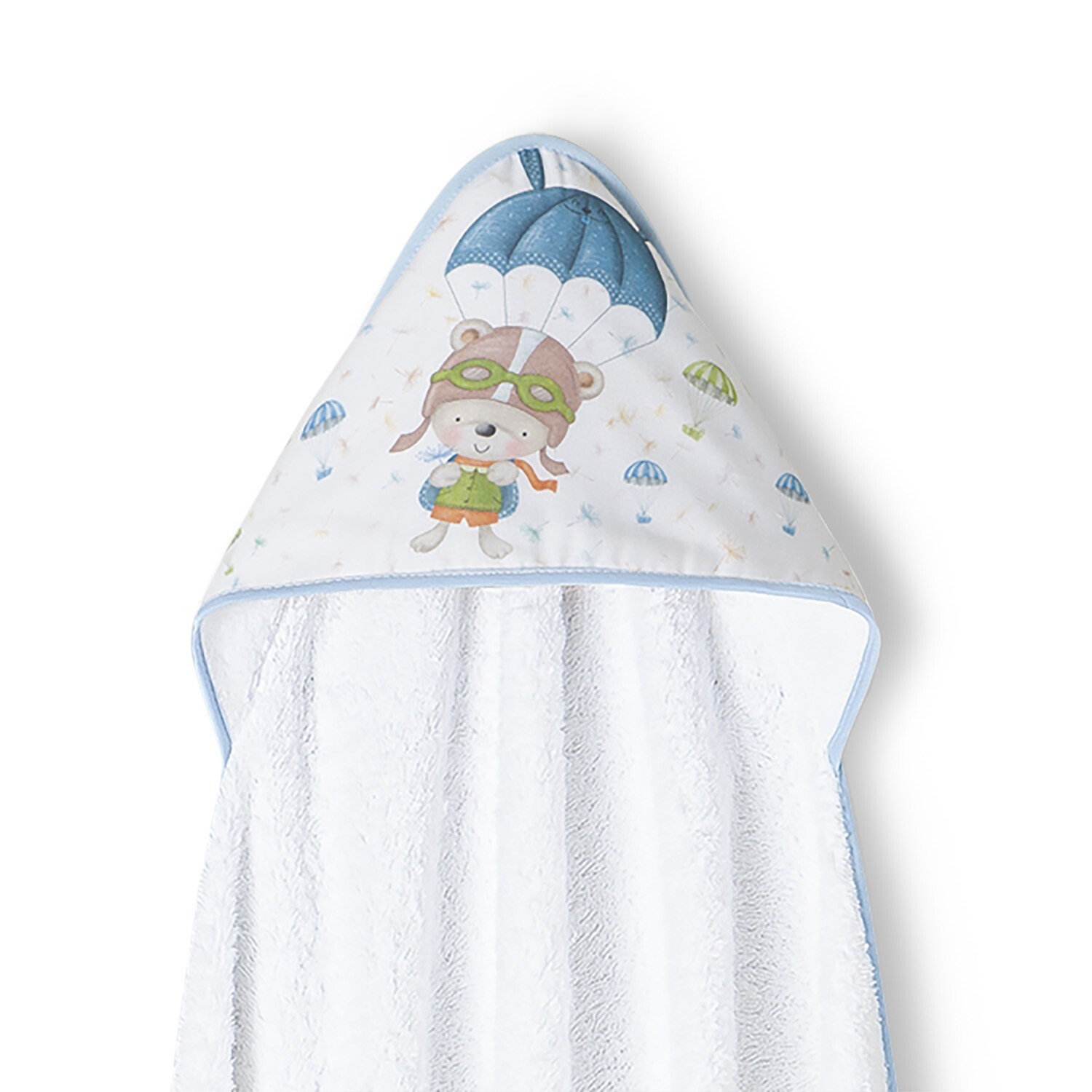 Capa de Baño 1 x 1 Mt  Mod Paracaidista Bco/Azul