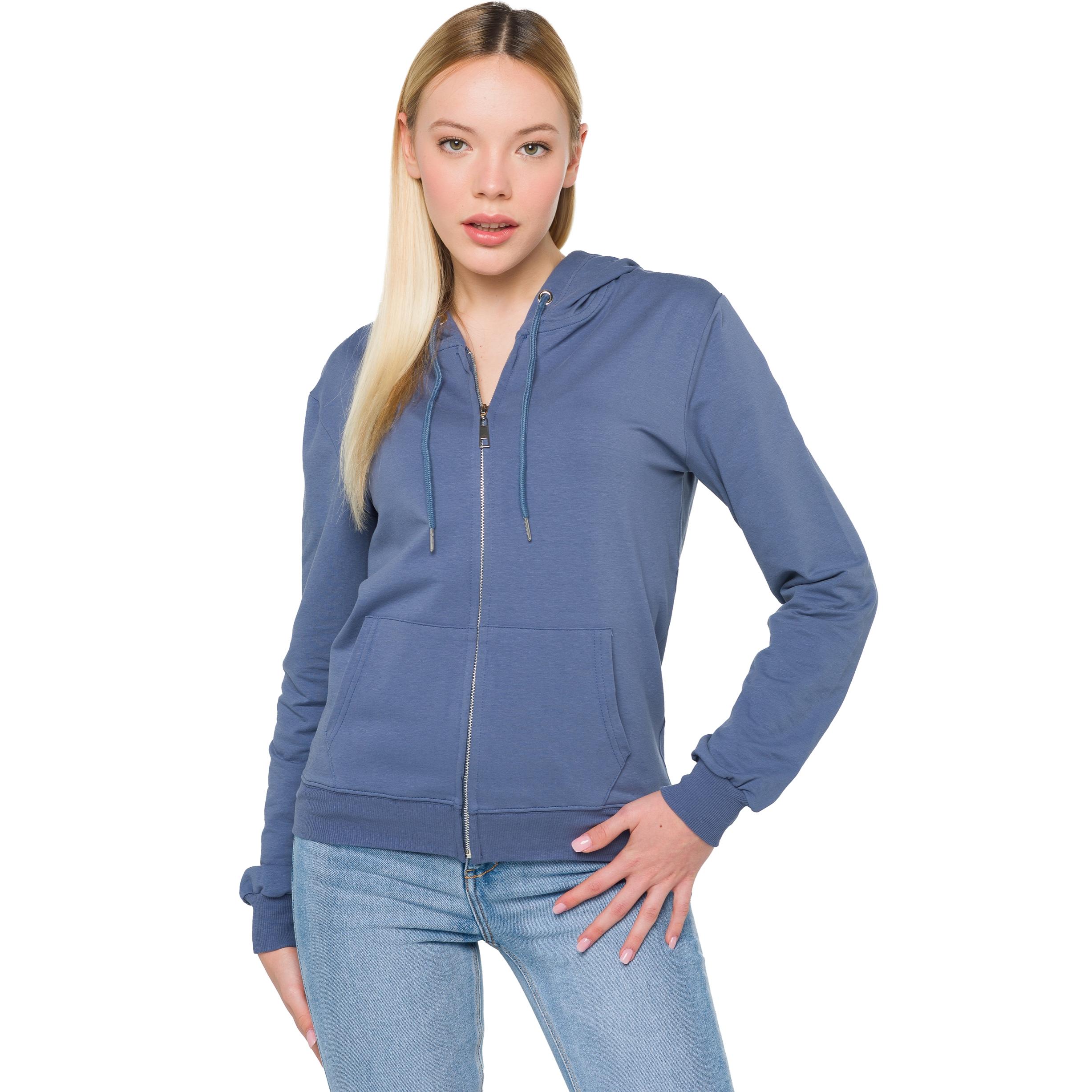 Felpa full zip Hot Buttered Nathalie blu