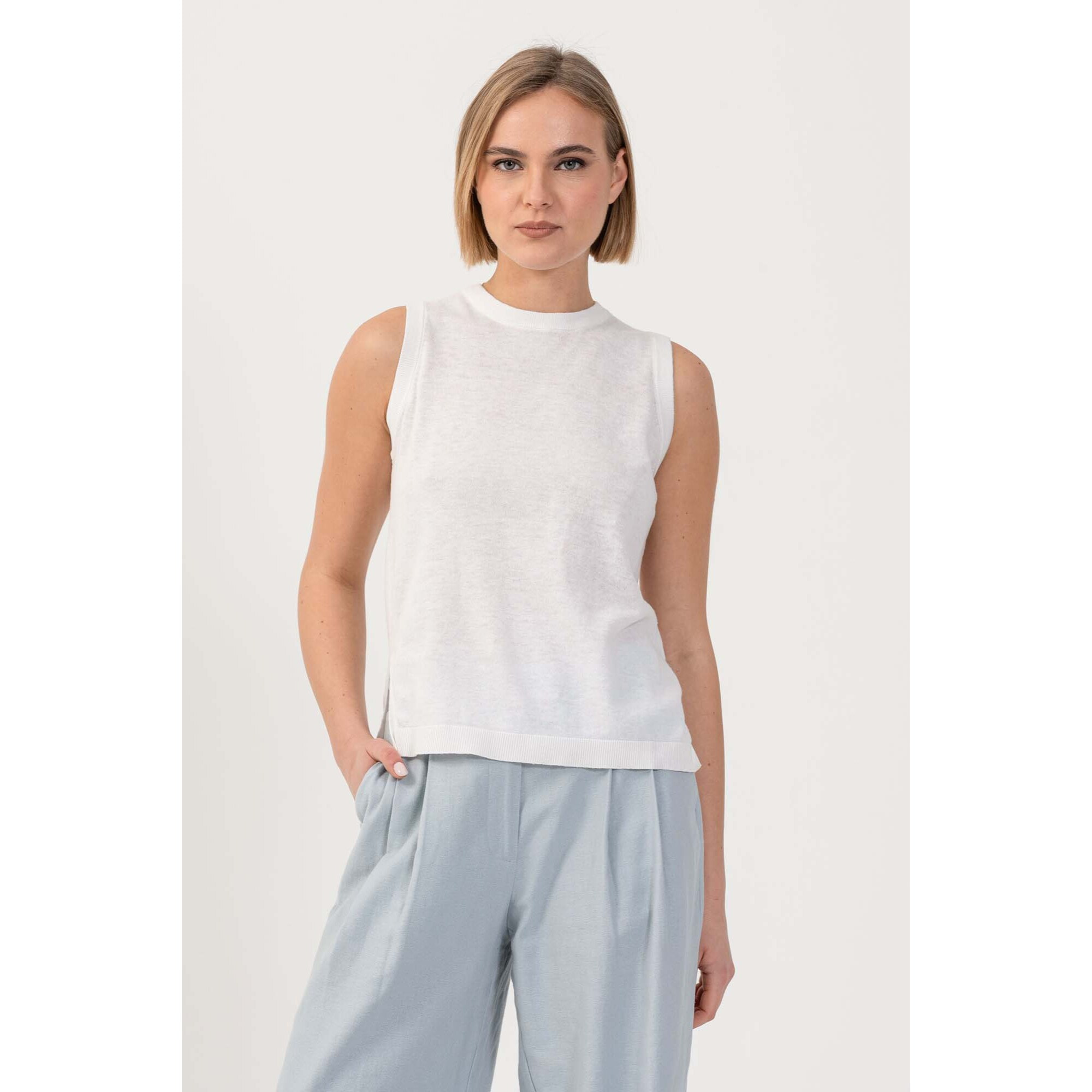 Kocca - Maglia stile minimal con spacchetti Donna