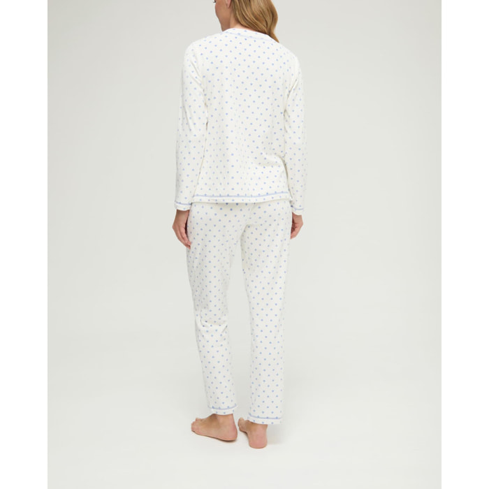 Pijama mujer de corazones micropolar