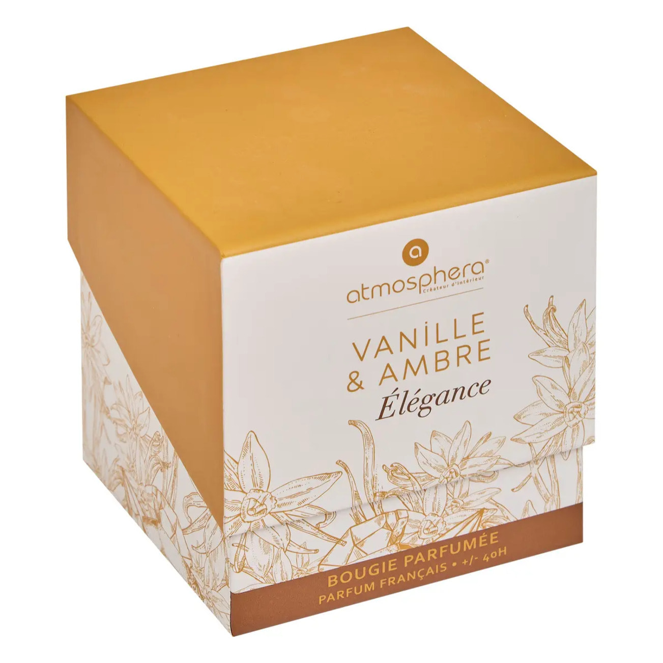 Bougie parfumée Maël 190g pot verre vanille et ambre