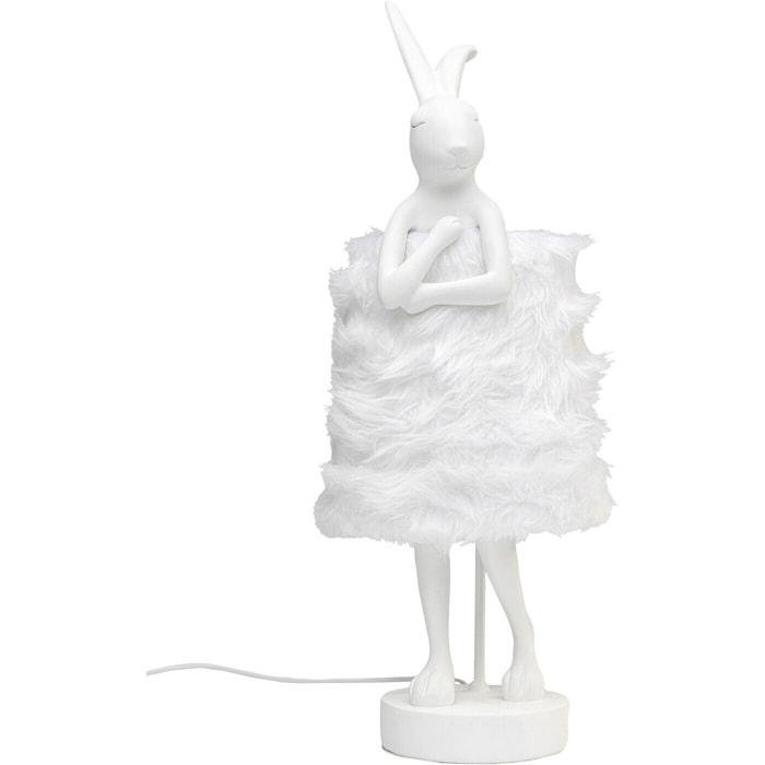 Lampe Animal lapin Fluff blanc 68cm Kare Design