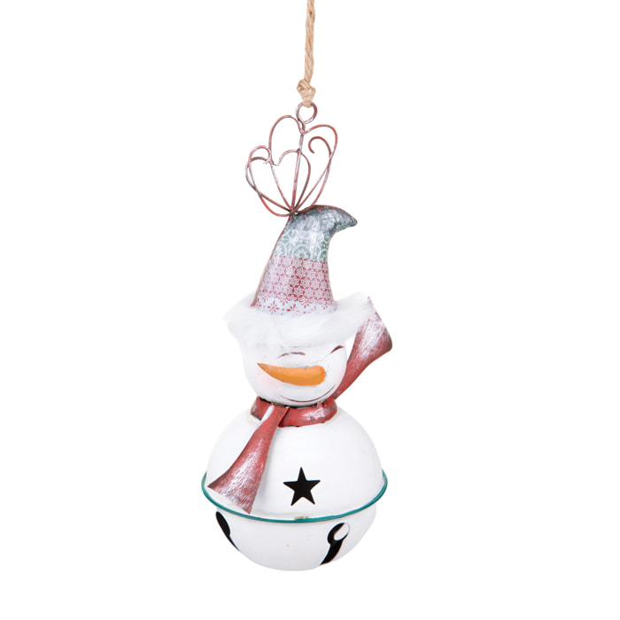 Sfera D.11 Cm con Pupazzo Neve - Pezzi 1 - Colore:Bianco - Bianchi Dino - -