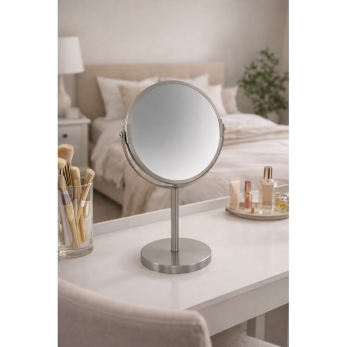 Miroir grossissant sur pied Acier SYDNEY Brossé Spirella