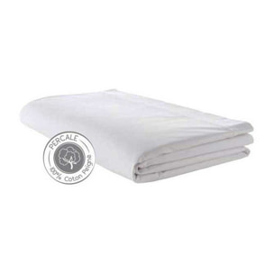 Drap percale 280 x 325 cm - Blanc