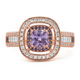 Anillo Yasla acabado oro rosa 18k