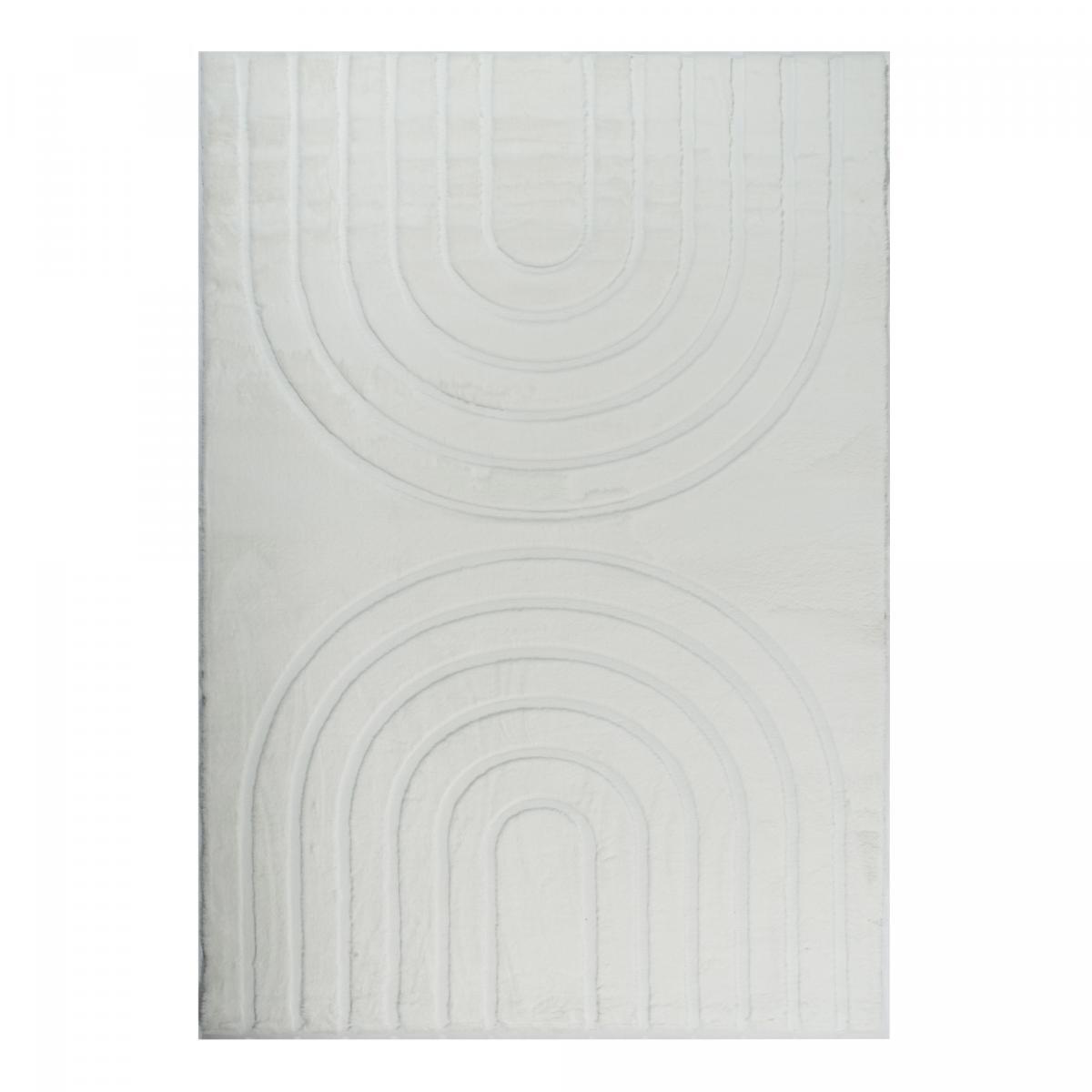 Tapis salon, faux uni sobre, texture en relief