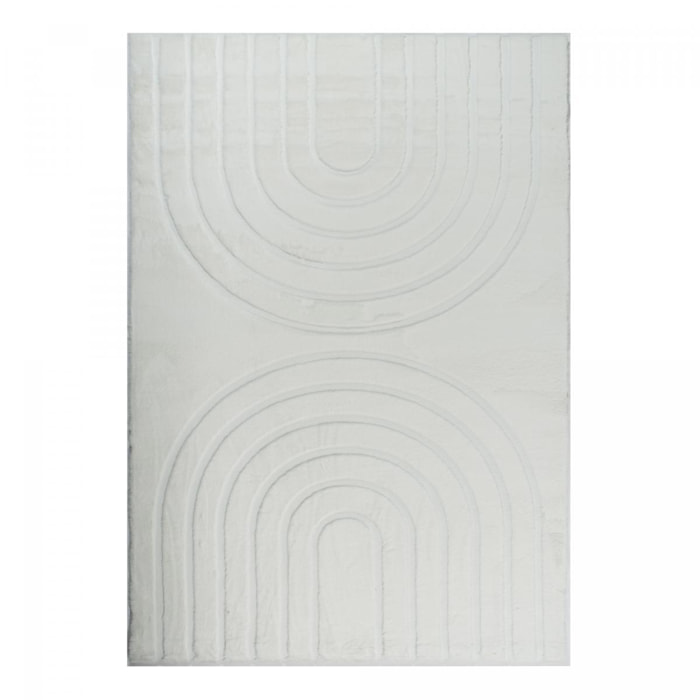 Tapis salon, faux uni sobre, texture en relief
