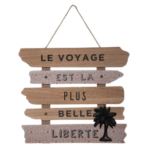Déco murale "Cuba" - bois - 37 - 5x5x32 - 5 cm