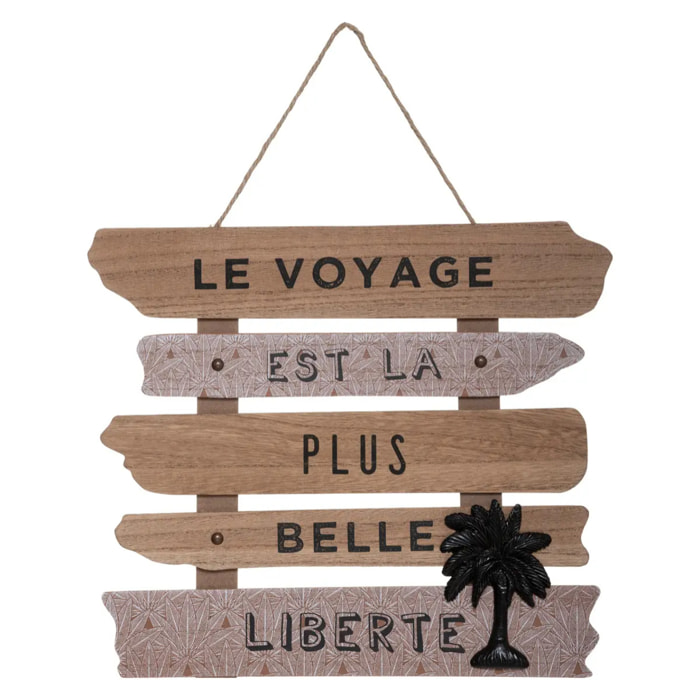 Déco murale "Cuba" - bois - 37 - 5x5x32 - 5 cm