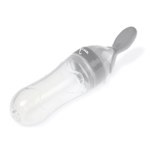 CUCHARA DISPENSADORA DE PAPILLA ALIMENTADORA PARA BEBÉ GRIS