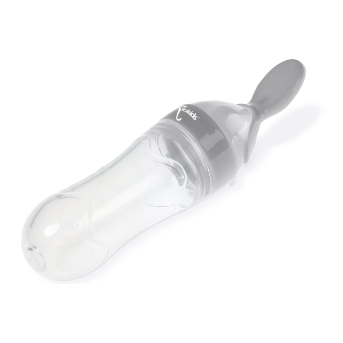 CUCHARA DISPENSADORA DE PAPILLA ALIMENTADORA PARA BEBÉ GRIS