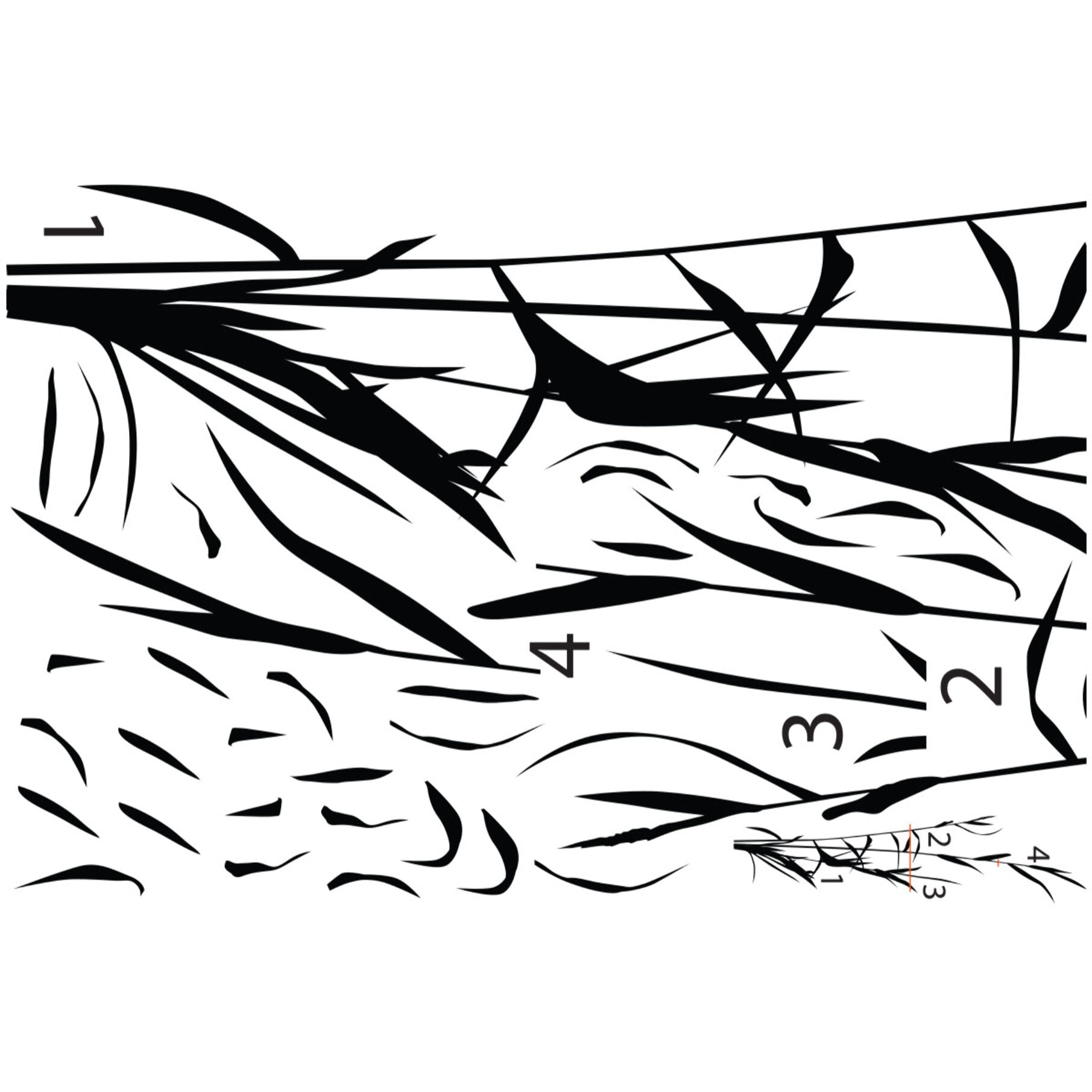 Stickers muraux | Sticker Mural Autocollant - NATURE HERBES HAUTES - adhésifs fond transparent