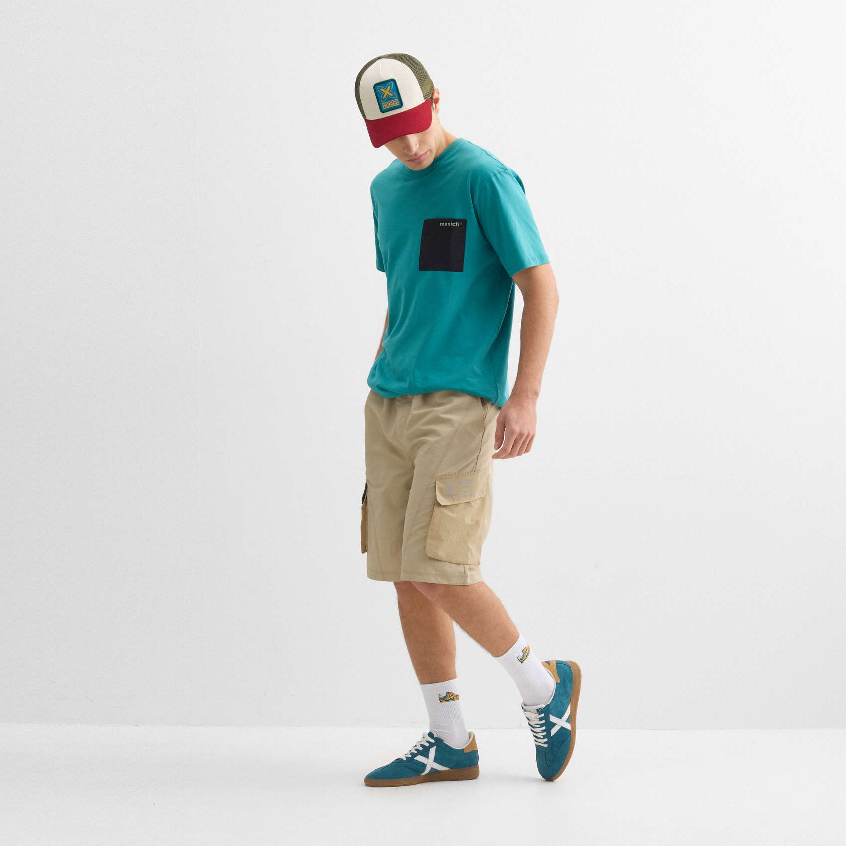 Bermuda MUNICH Trek streetwear de nylon camel