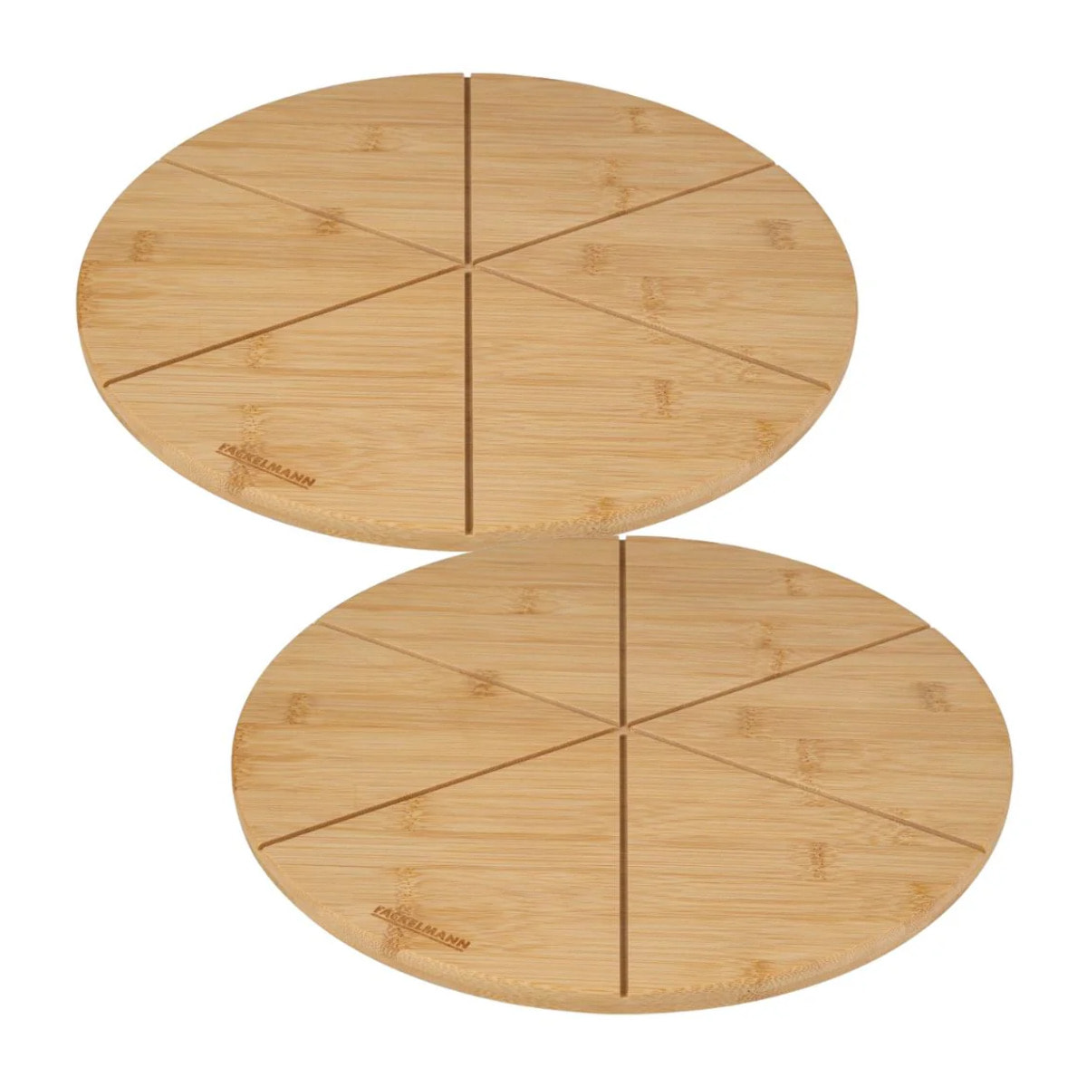 Ensemble de 2 Planches à pizza avec rainures de coupe, Ø 32 cm