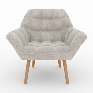 Fauteuil en tissu gris clair - Simba