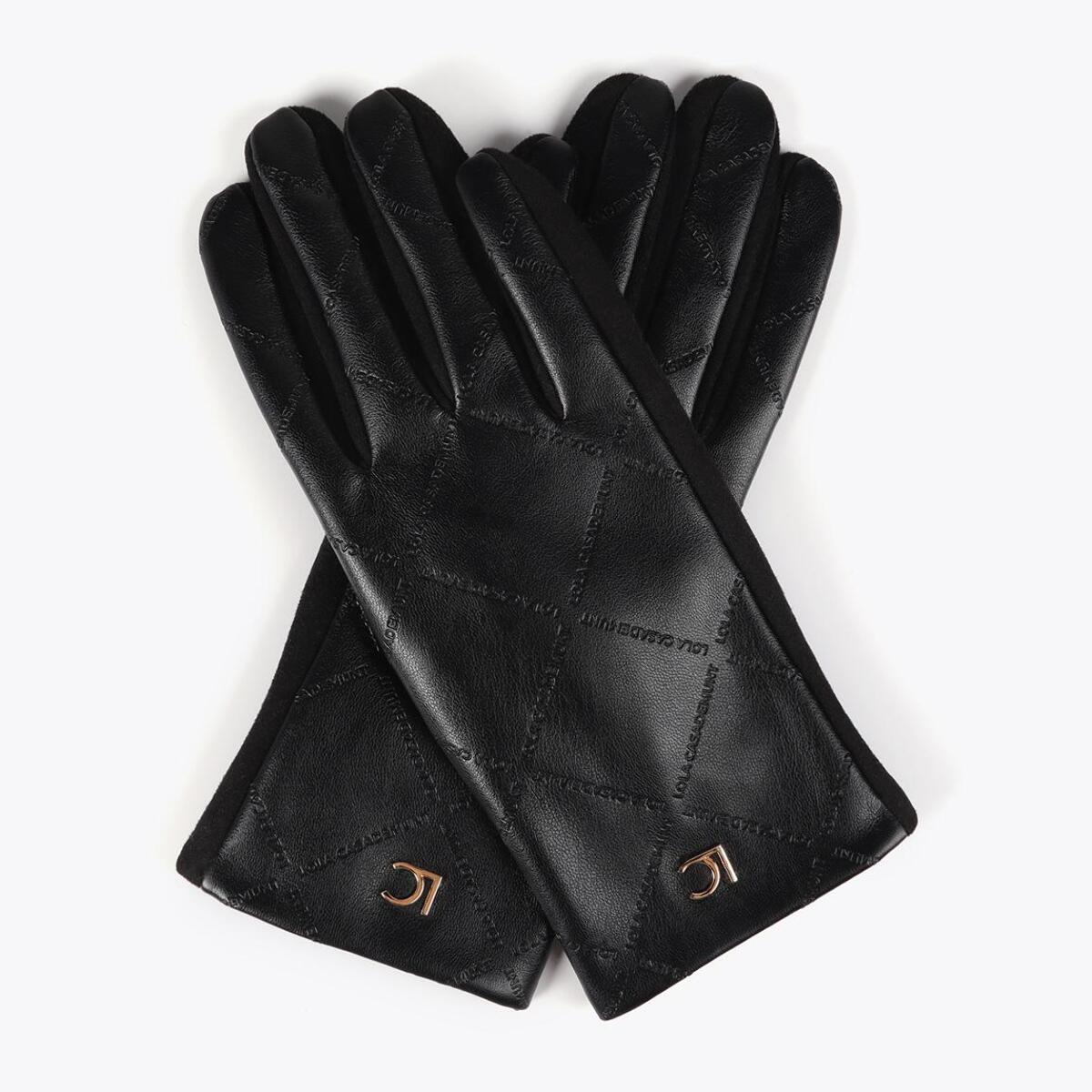 Guanti con Logo a Reticolo