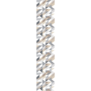Papier peint intissé pré-encollé - SCANDINAVE GRAPHIQUE BRUN GRIS BLANC - 1 rouleau