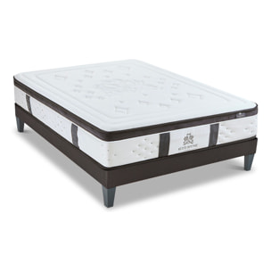 Ensemble Matelas Suite Divine & Sommier KIT15, 32 cm, Mémoire de Forme et Mousse Hypersoft, Technologie Tri-Lattes, Soutien Ferme