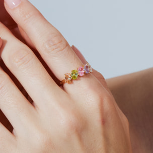Anillo Sionvil acabado oro rosa 18k