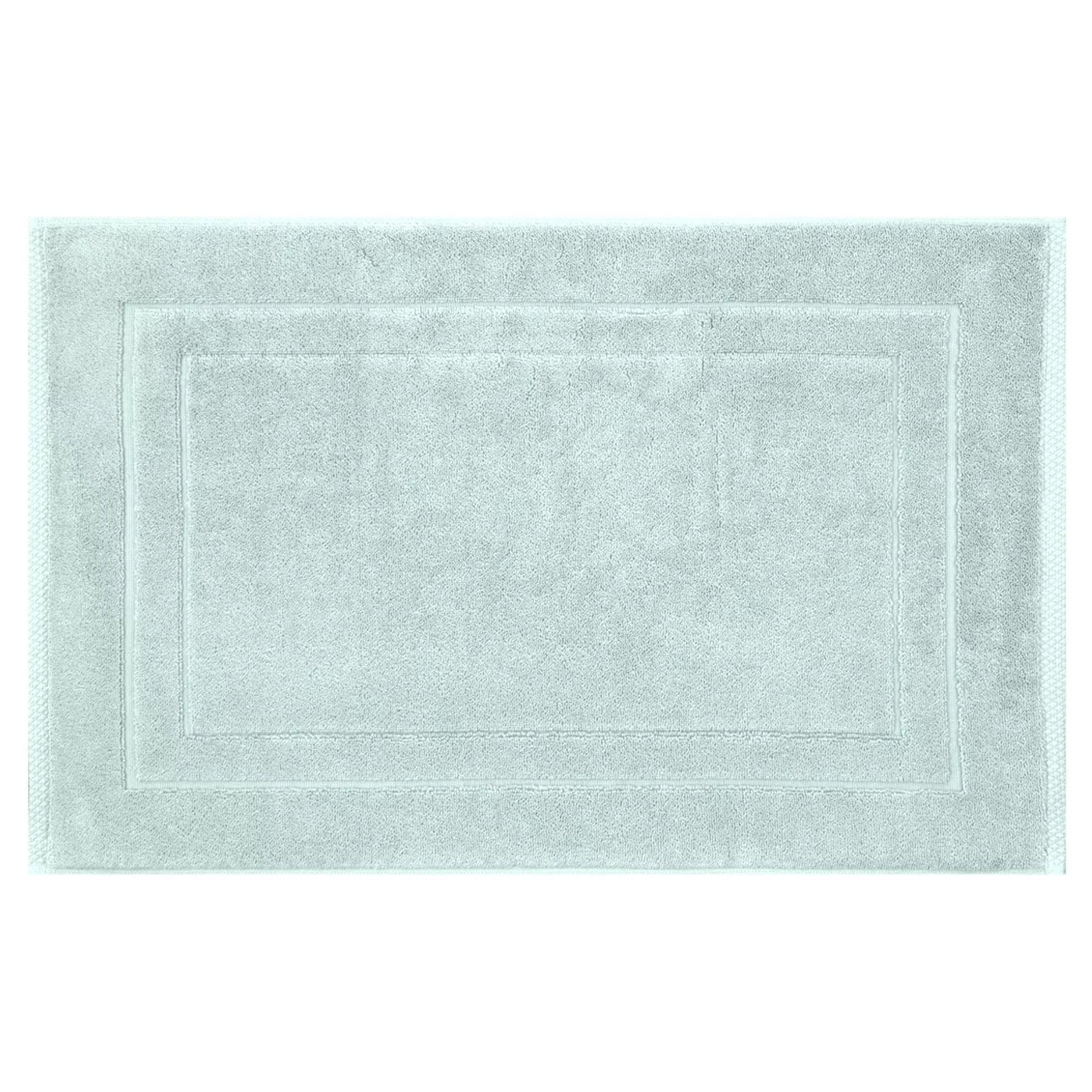 Tapis de bain pur coton 900 g/m² uni bleu Elea glacier