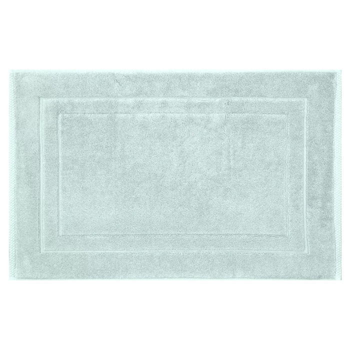 Tapis de bain pur coton 900 g/m² uni bleu Elea glacier