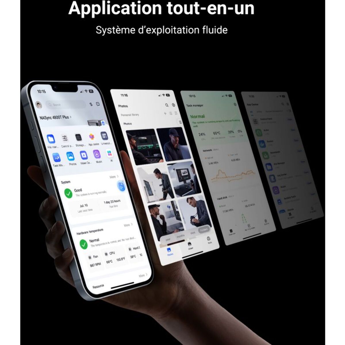 Serveur NAS UGREEN DXP480T Plus Gris anodisé
