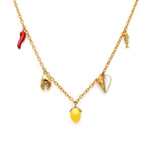 Collana Multicharm Aperitivo Marino Acciao Placcato Oro