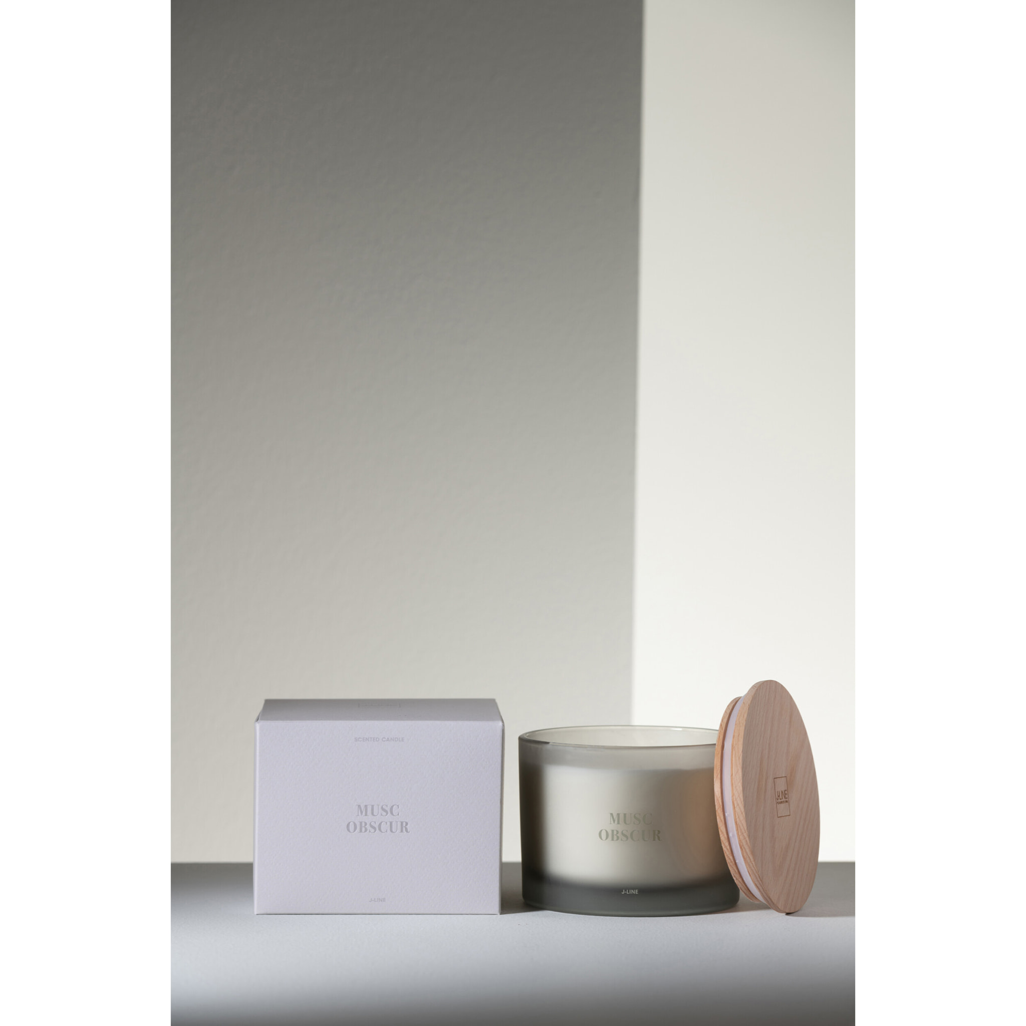 J-Line bougie parfumée Accords Essentiels - Musc Obscur - bleu - 28H