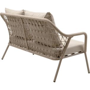 Canapé de jardin Milos 2 places beige Kare Design