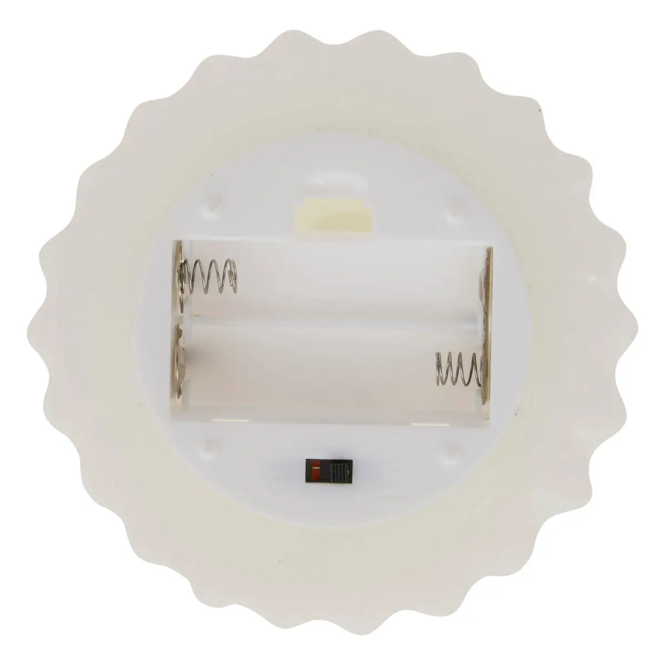 Bougie LED forme sapin H.13cm blanc