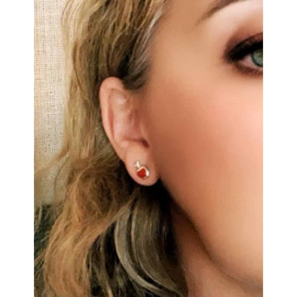 Pack Pendientes frutas. Combo3. Plata 10µ y laca colores