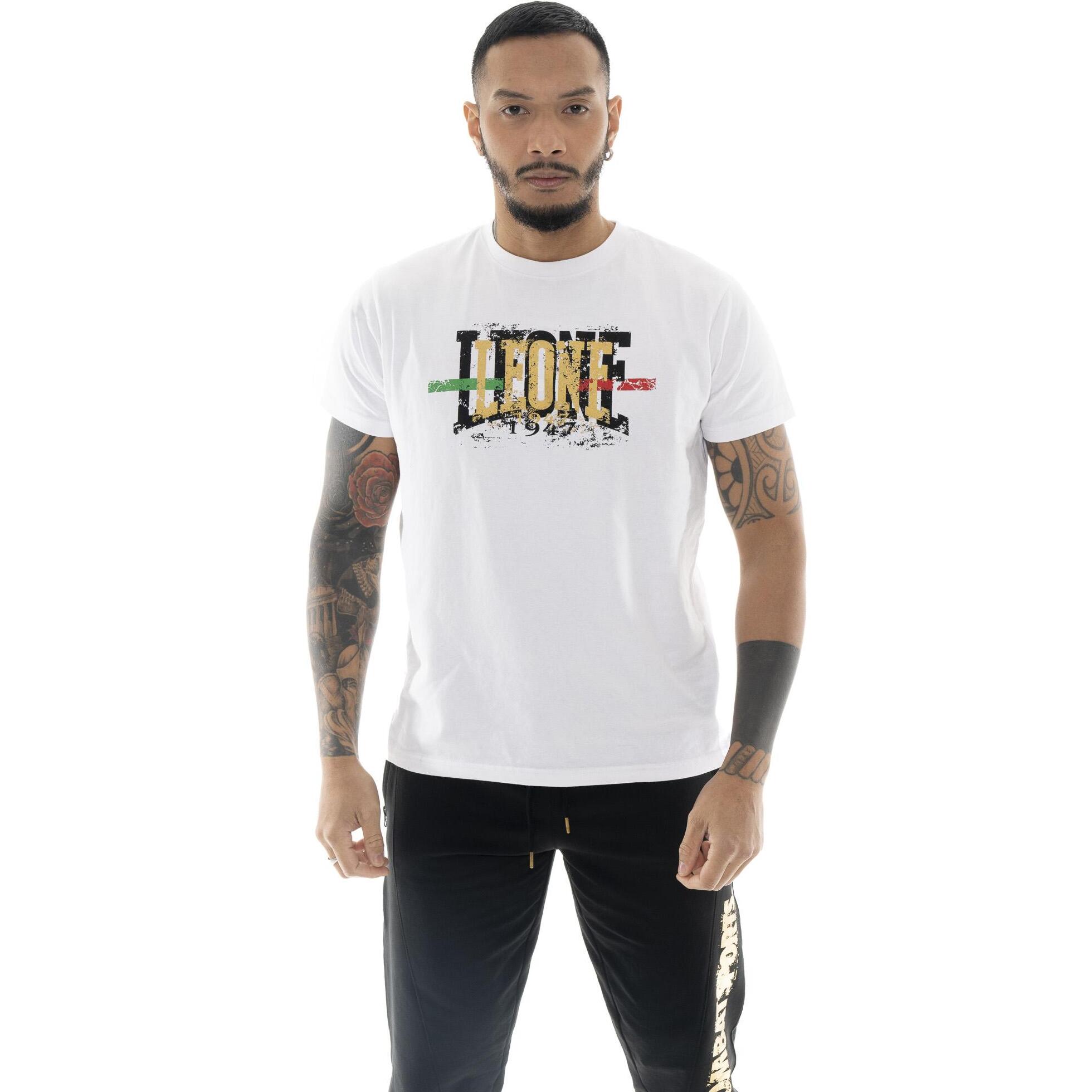 Camiseta de hombre de manga corta con estampado dorado "Authentic Gold"