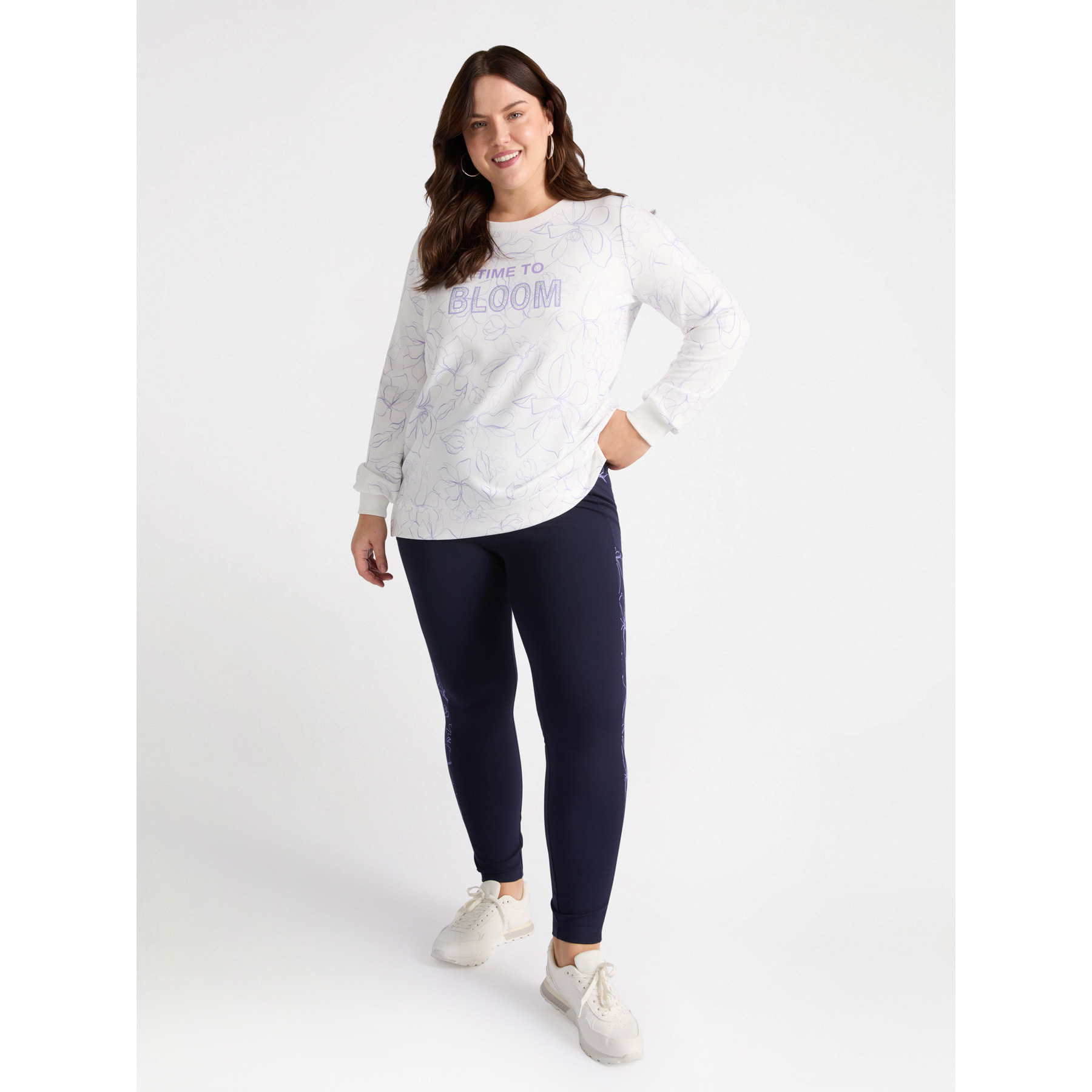 Fiorella Rubino - Sudadera floral con escritura - Blanco
