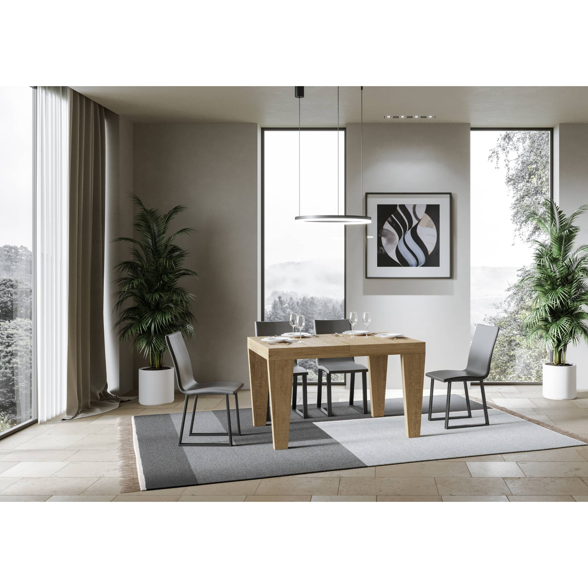 Table extensible 90x140/400 cm Spimbo Chêne Nature