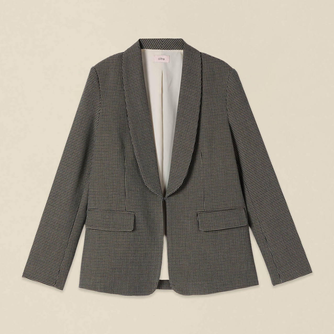 Oltre - Blazer pied de poule con tasche a patta - Grigio