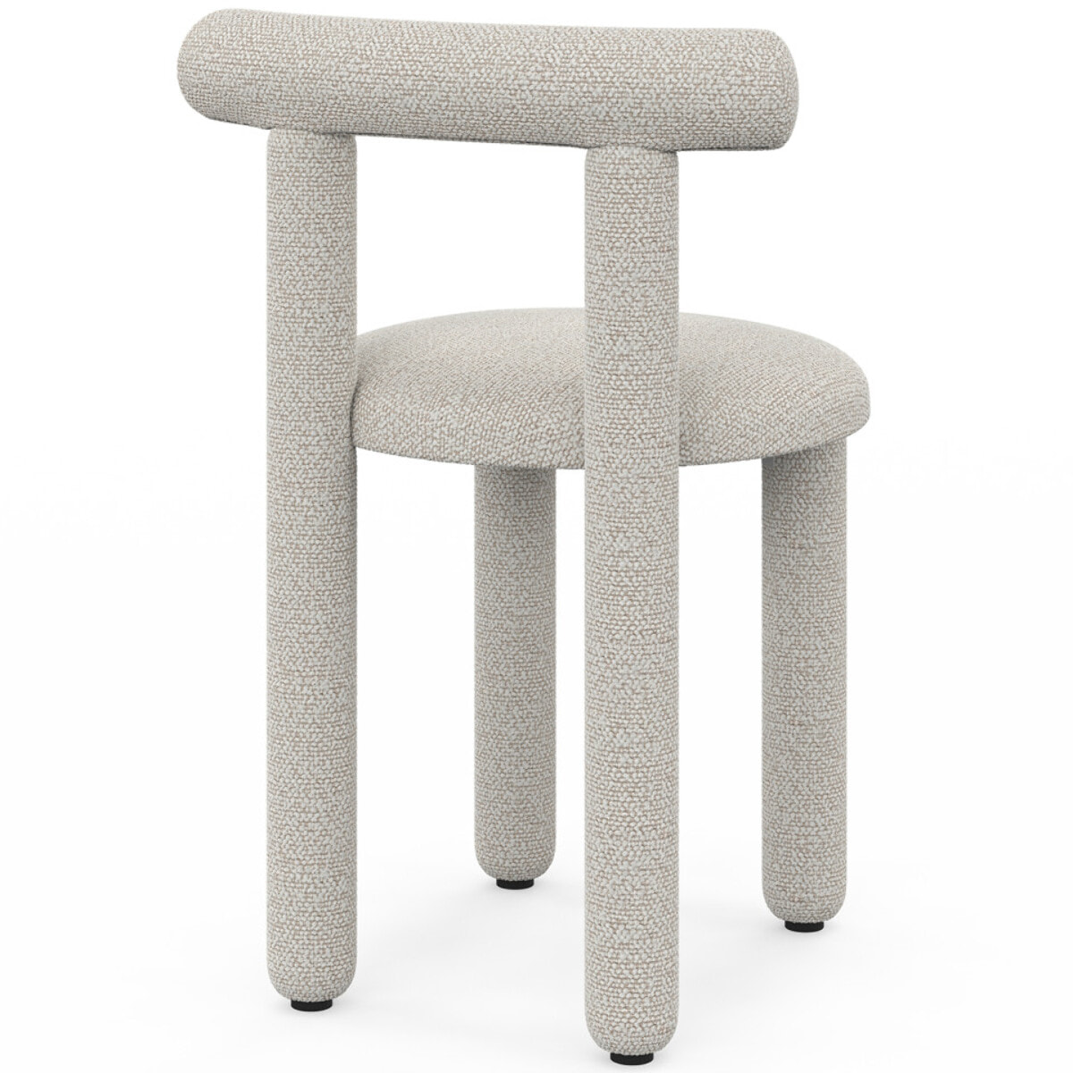 Chaises Rania tissu bouclette crème - lot de 2