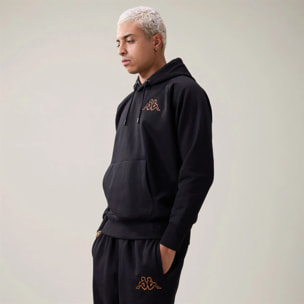 Kappa - Sudaderas Hombre Negro - Authentic Onial