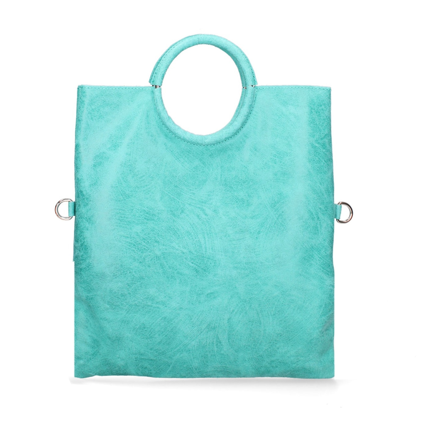 Borsa a mano da donna Made in Italy - Modello Velvet - 100% pelle scamosciata - 29.0 x 30.0 x 1.0 cm