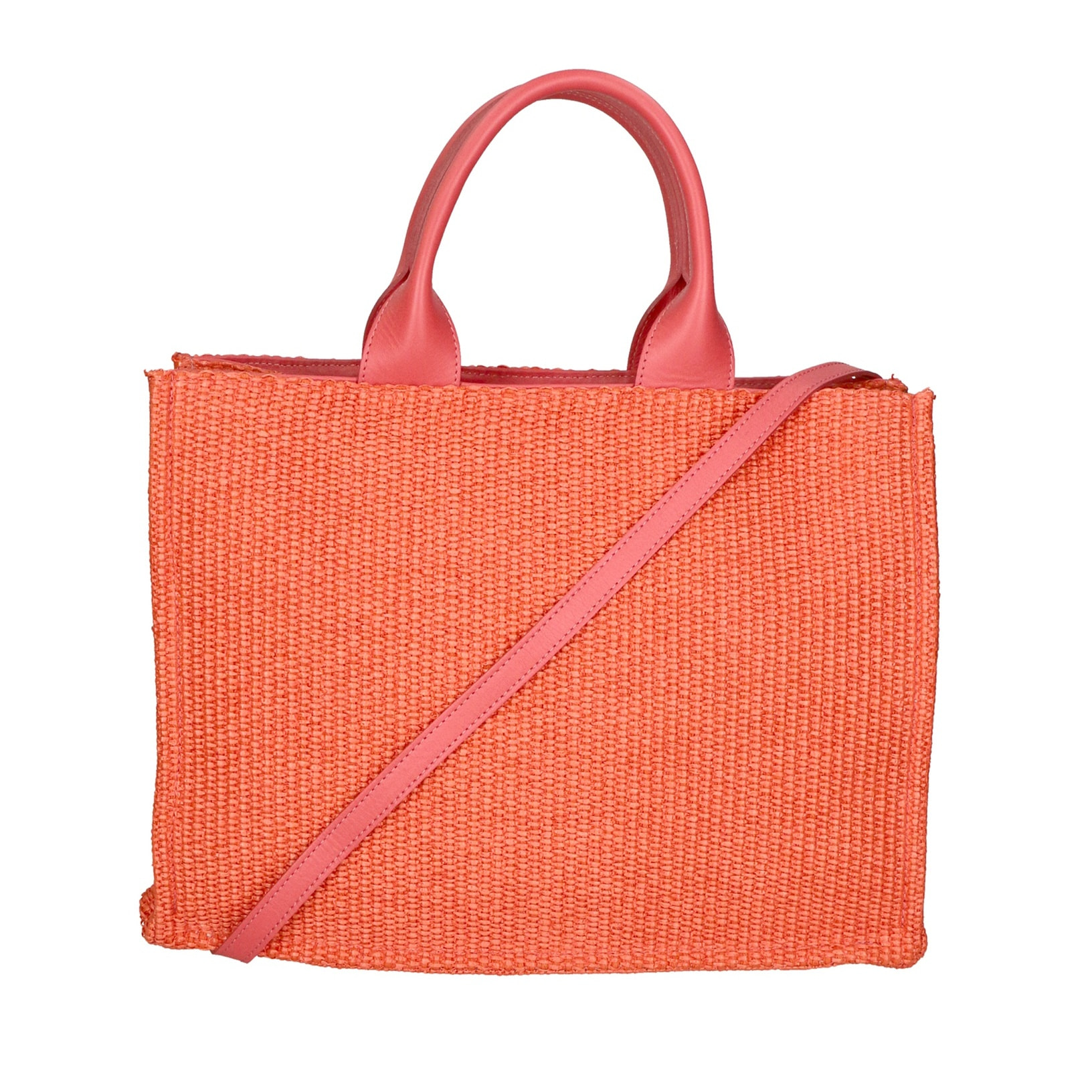 Borsa a mano da donna - Modello False - Misto pelle e tessuto - 31.0 x 41.5 x 15.5 cm