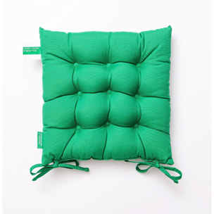 Caja de 12pc cojín para silla de jardín 40x40cm (3 rojos + 3 azules + 3 verdes + 3 amarillos) 250GSM 65%Algodón 35%Poliéster