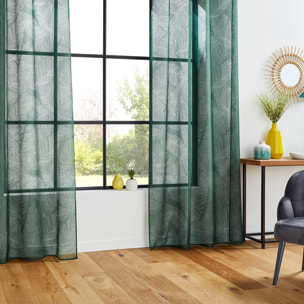 Voilage "Devo" - vert cèdre - 140x240 cm