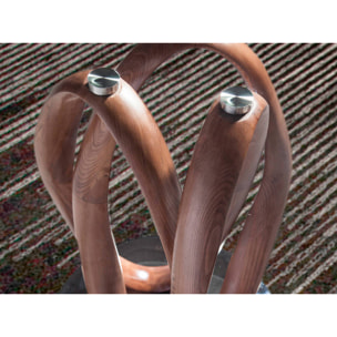 Mesa de Angel Cerda de cristal y haya